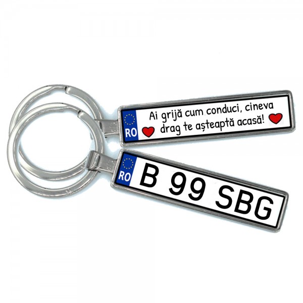 Breloc auto personalizat Ai grija cum conduci