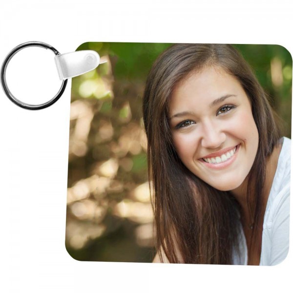 Breloc patrat  personalizat cu poza