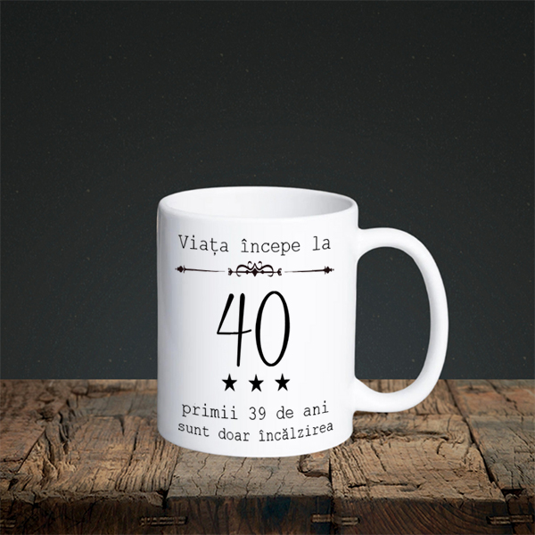 Cana personalizata Viata incepe la