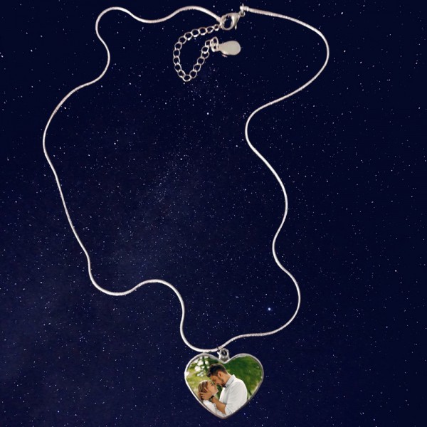 Medalion inima personalizat cu poza