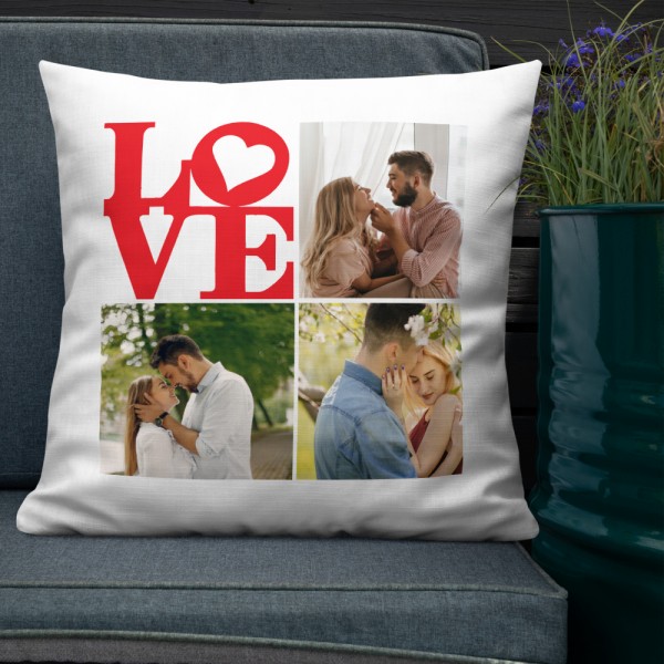 Perna personalizata Te iubesc cu 3 poze