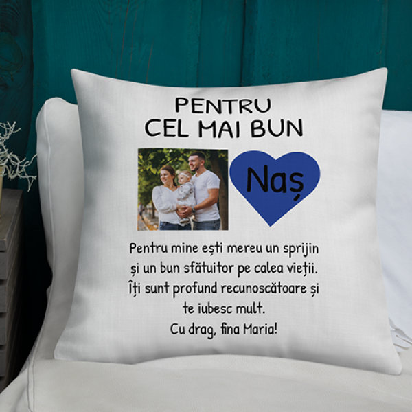 Perna personalizata Pentru cel mai bun nas cu nume si poza