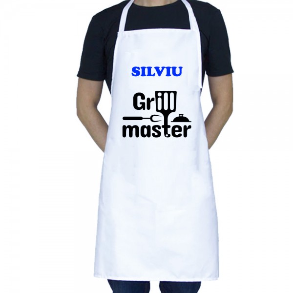 Șorț bucatarie Grill master personalizat cu nume