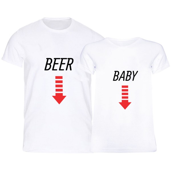 Tricouri cuplu Beer and Baby