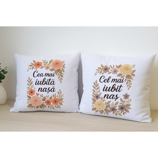 Perne personalizate „Cea mai iubită nașă” și „Cel mai iubit naș”