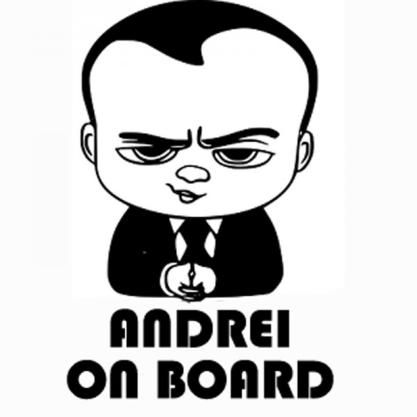 Sticker auto personalizat nume baiat