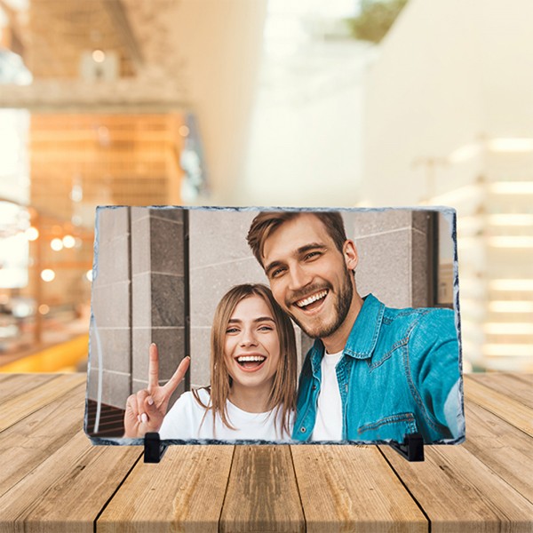 Placa ardezie personalizata cu poza cuplu